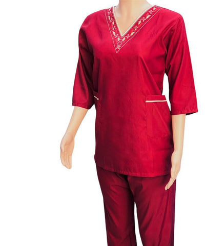 Red Tunic Co-Ord Set