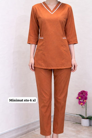Minimal Contrast V-Neck Co-Ord Set