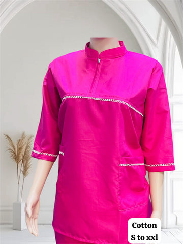 Cotton Lace Trim Tunic Co-Ord Set