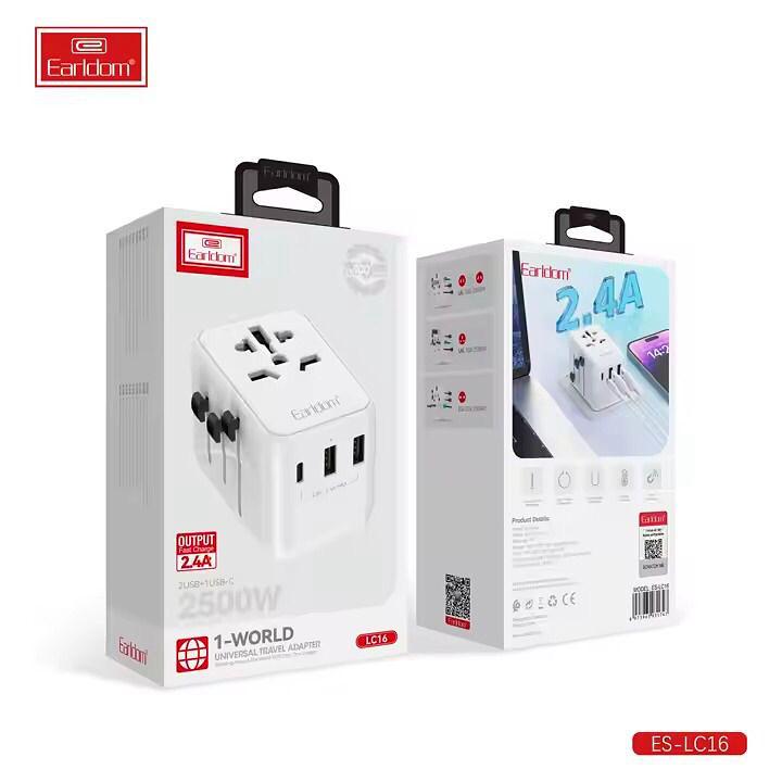 Universal Travel Adapter 2.4A (Earldom LC16)